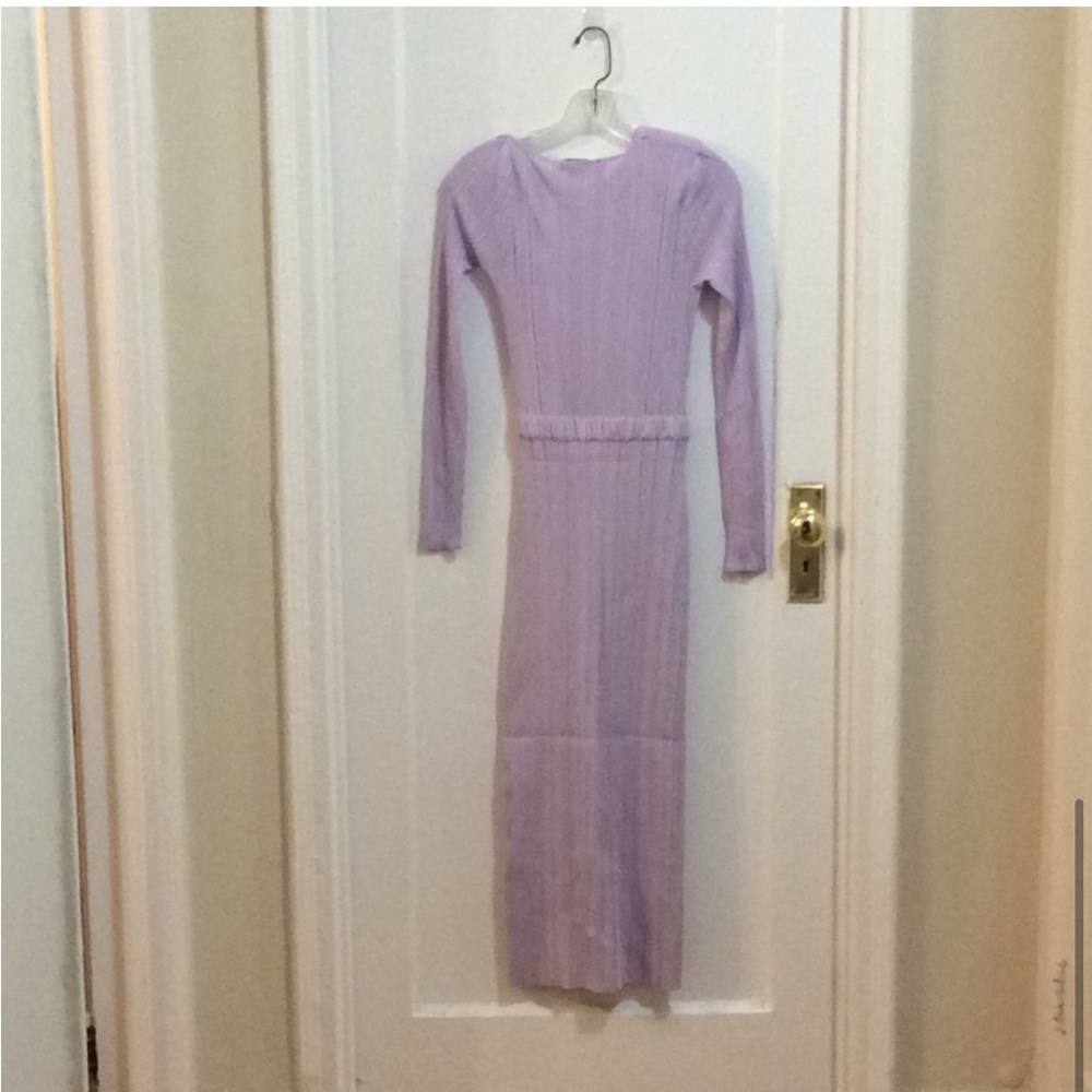 SELF-PORTRAIT Cut-Out Rib Knit Midi Dress - Picture 7 of 7